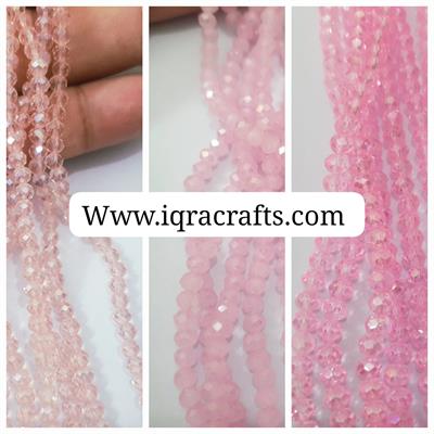 Pack of 3 (4mm,6mm) Faceted Rondell Chinese Crystal Glass Beads  Craft Sets