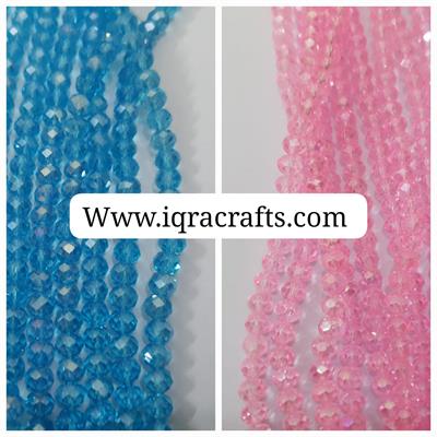 Pack of 2 (6mm) Faceted Rondell Chinese Crystal Glass Beads  Craft Sets