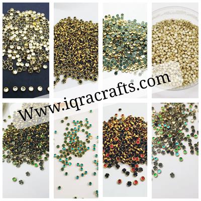10 gm Kundan Stones, for Decoration, DIY Sewing Jewelry Crafts 3mm Round