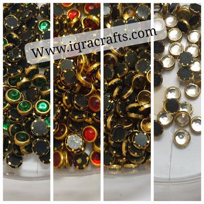10gm, Real Kundan 6MM Beads DIY Sewing Jewelry Decoration, Round Shape