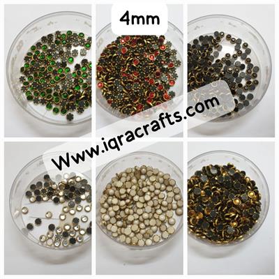 1 tola 4mm Real Kundan 6MM Beads DIY Sewing Jewelry Decoration, Round Shape 4mm