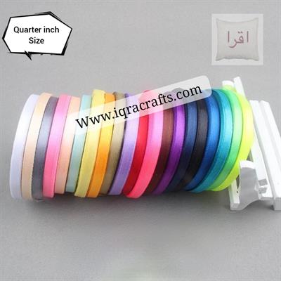 Pack Of 6... 0.6mm - Quarter inch ribbons - Multi Color