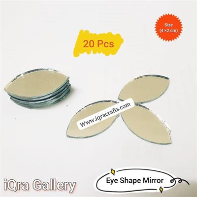 20 Pcs DIY BIG Craft Mirrors, EYE Shape Mirror Mosaic Tiles for Crafts rojects, Decoration