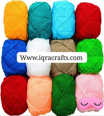 Pack of 6/12/24 High Quality, Combo Wool Ball. Sweater, Hand Knitting 11 Different Colors 80-90 gm