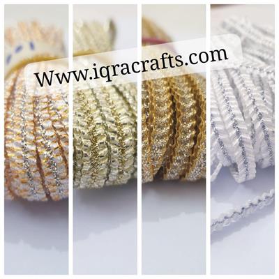 6 yard Flat Metallic Streachabale Braided Cord, 5 mm, DIY Crafts Gift Wrapping Clothing