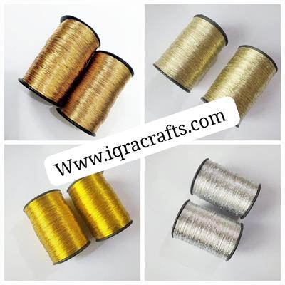 1 Pcs Embroidery material Metallic Zari Thread for Embroidery, Sewing and Jewelry Making