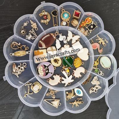 6 Pcs Acylic Jewelry & Crafts DIY Arts Making Metal in Various Shapes & Sizes