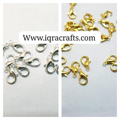 10 Pcs Gold & Silver Plated Lobster Clasp Hooks for Necklace&Bracelet Chain DIY Fashion Jewelry Findings