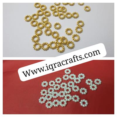  100 Pieces Shinny Gold Balls Rings For Making Jewellery, 8mm