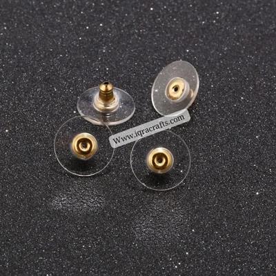 24 Pcs Ear-Plugs Ear Backs Stopper Metal Back 12 Pairs DIY Jewellwey Making