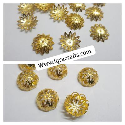 12 Pcs Metal Beads Cap, Jewellery Making Craft Sets 18mm, 20mm