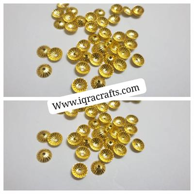 10 gm Metal Beads Cap, Jewellery Making Craft Sets 8mm