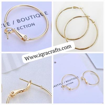 Pack of 10 Pcs Small and Large Gold Hoop Earrings 