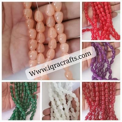 60 Pc Beautiful Color Tear Beads DIY, Art Craft Plum 12mm
