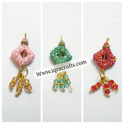 4 Pcs White Hanging Decorative Small Tassel Crafting Sewing Clothing Accessories Latkan (4,5 cm)