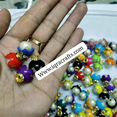 10 Pcs White Hanging Decorative Small Tassel Crafting Sewing Clothing Accessories Latkan (2 cm)