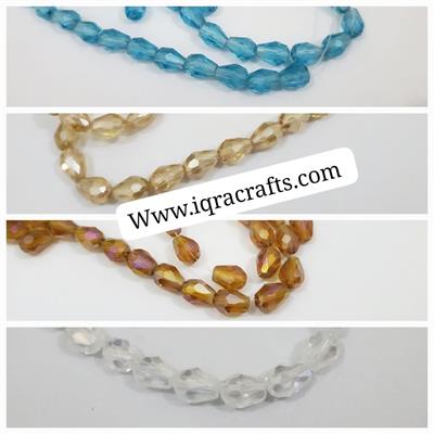 8mm Crystal Oval Faceted Rondell Crystal Glass Beads Craft Sets 8mm