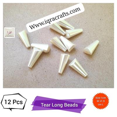 12 Pcs Plastic Imitation Pearl Beads Teardrop Beads, 30x10mm, Hole: 1.5mm
