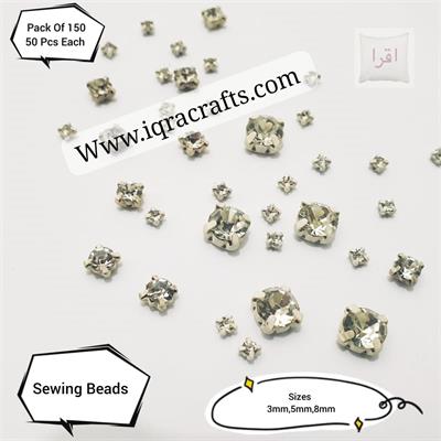 150 Pcs High Quality Crystal Acrylic Sew On Rhinestones 