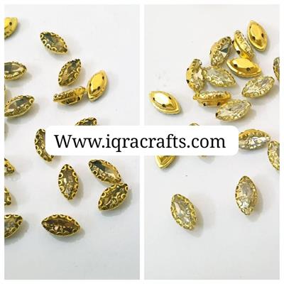 12 Pcs ,Crystal Faceted Gold eye Beads, Crafts DIY 10mm