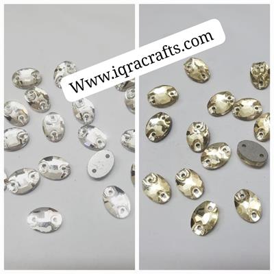 20 Pcs , Oval Crystal Beads, Crafts DIY in 