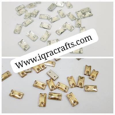 20 Pcs , Rectangle Crystal Faceted Beads, Crafts DIY (10mmx5mm)