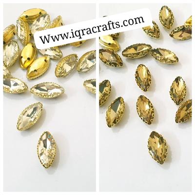 12 Pcs ,Crystal Faceted Silver/Gold eye Beads, Crafts DIY 20mm