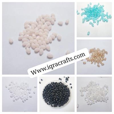 100 Pcs, Round Oval beads With Holes 7mm For Clothes Decoration