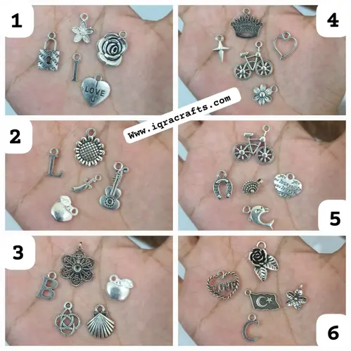 1 Psck Silver Metal Charms Pendants for DIY Craft Jewelry Making