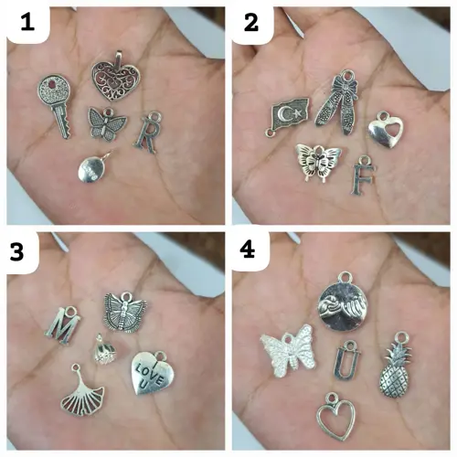 1 Psck Silver Metal Charms Pendants for DIY Craft Jewelry Making