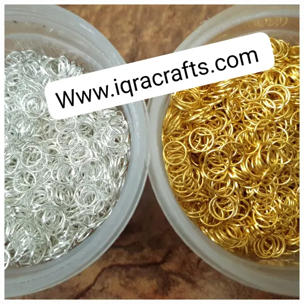 100 Plus Pcs Shiny Gold/Silver  Jump Rings  Gold Connector DIY Crafts 7mm