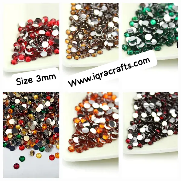 300 Pcs, Shiny Round Beads DIY Sewing Craft Sets Resins, Small Size
