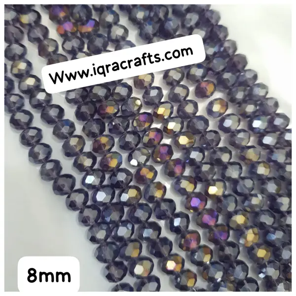1 Lari 60 Plus Pcs, Faceted Rondell Crystal Glass Beads Craft Sets 8mm DIY Crafts