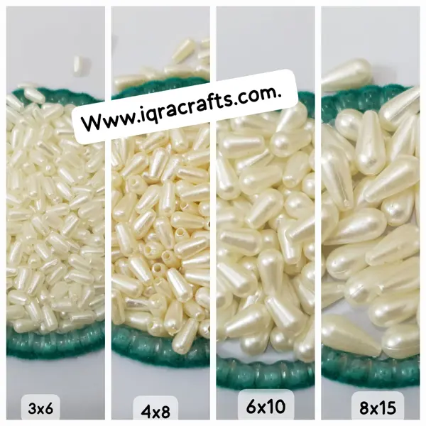 20 gm Off White Round Beads 2mm-10mm white Craft Sets DIY Findings Tear Drop