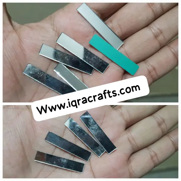 25 Pcs DIY Small Craft Mirrors, Rectangle Shape size (Length 3.5cm& 3.9cm ) (width 0.7cm)