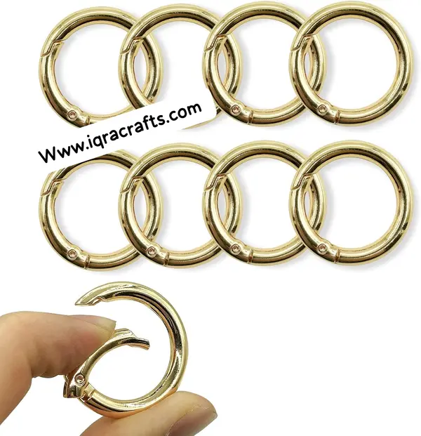 1 Pair Silver/Gold Round Key Ring Llaveros Clasp Used in Jewelery 