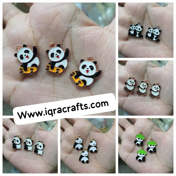 2 Pcs  Cute Colorful Flower Charms Gold Plated Butterfly Crafts Making Accessories