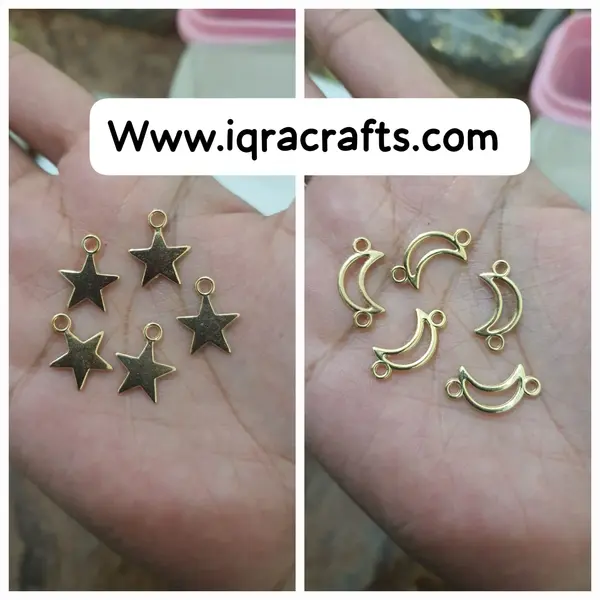 2 Pcs  Cute Colorful Flower Charms Gold Plated Butterfly Crafts Making Accessories