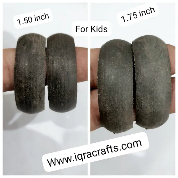 1 Pack,(1.50 & 1.75 ) inch Black Plastic Bases Bangles