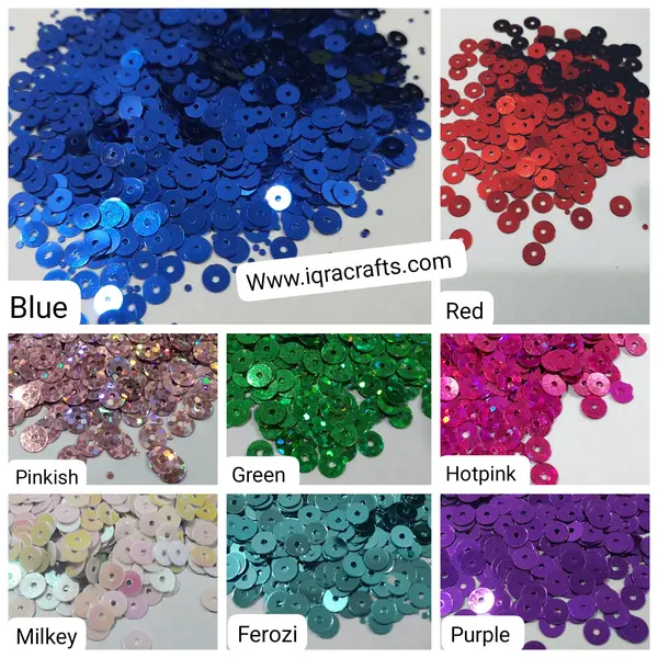 1 Tola 5mm Disc Round Sitaray in various Colors