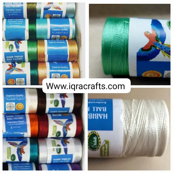 2 Pcs Silk Thread Craft Embroidery in Various Colors