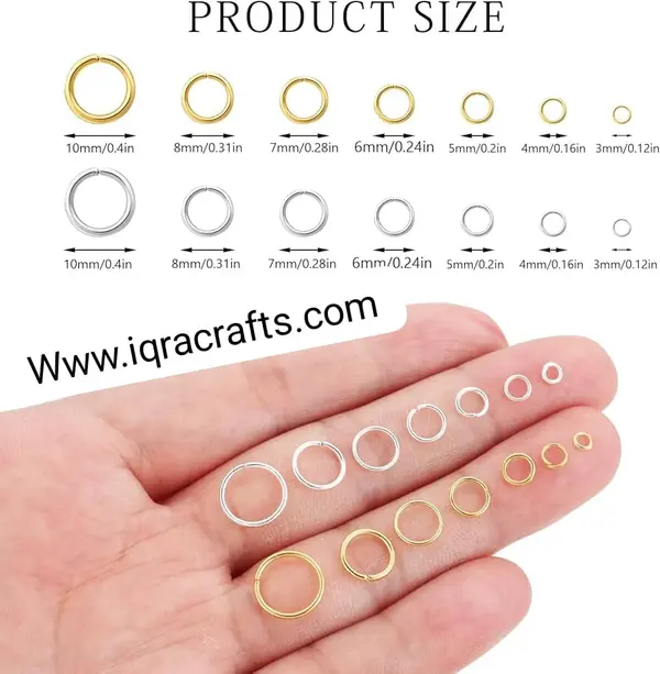 100 Plus Pcs Shiny Gold/Silver  Jump Rings  Gold Connector DIY Crafts 