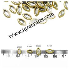 Eye Shape, 10 gm eye  Real Kundan 6MM Beads DIY Sewing Jewelry Decoration, 