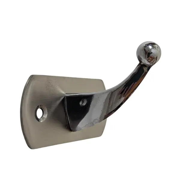 SILVER SINGLE HOOK WALL MOUNTED STEEL KHUTTI