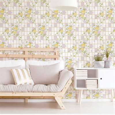 FLORAL GRID - SKYFALL WALLPAPER ROLLS