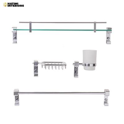 SILVER STYLISH BATHROOM ACCESSORIES SET