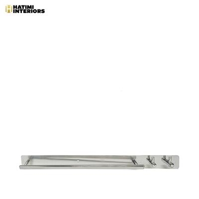 ASM STAINLESS STEEL TOWEL ROD WITH DUAL HOOKS