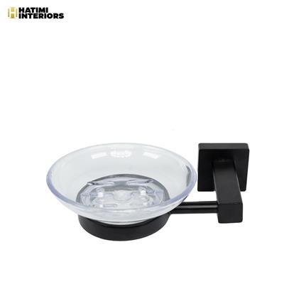 BLACK SQUARE BRACKET SOAP DISH