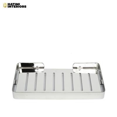 CHROME SILVER STAINLESS STEEL SOAP DISH TRAY