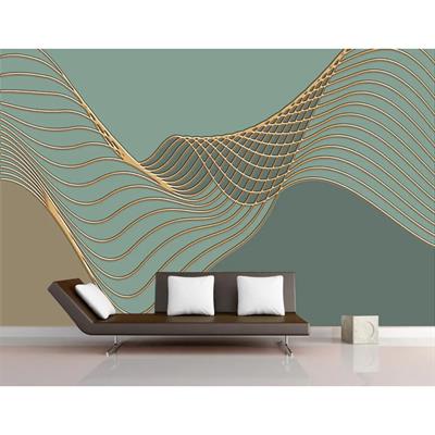 GOLDEN WAVES - GEOMETRIC WALL PICTURE